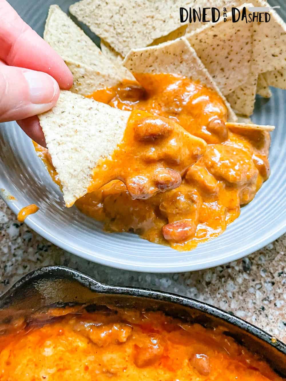 Easy Cast Iron Skillet Queso Dip Recipe Dined and Dashed